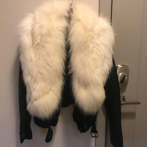 SAKS 5th Ave Rocker chic FUR stole vintage VTG